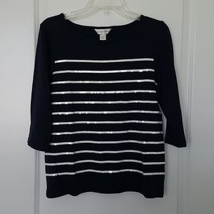 Christopher & Banks Quarter Sleeve top large